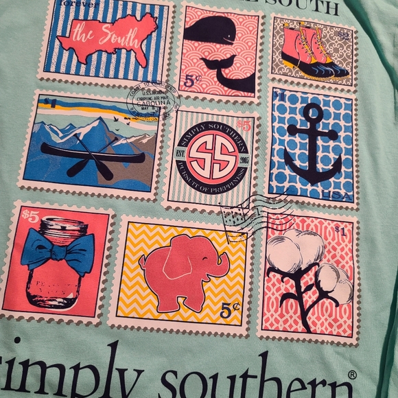 Simply Southern Stamps Of The South Longsleeve Tee - Picture 2 of 4